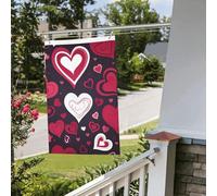 Bandiera per San Valentino, 6 x 0,9 m, per interni ed esterni, primavera, estate, autunno, inverno, da giardino, con occhiello, verticale, su entrambi i lati, per decorazioni da cortile