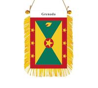 Bandiera per specchietto retrovisore Grenada, 10,2 x 15,2 cm
