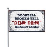 Bandiera per stanza ragazze campanello rotto urlo Ding Dong bandiera davvero forte bandiera per dormitori, divertente decorazione per camera da letto (60 x 90 cm)