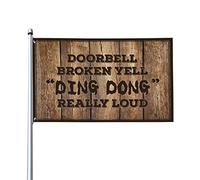 Bandiera per stanza ragazzi campanello rotto urlo Ding Dong davvero forte bandiera autunno cortile decorazione cortile decorazione cortile (60 x 90 cm)