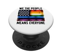 Bandiera per uguaglianza We The People Means Everyone Pride PopSockets PopGrip Adesivo