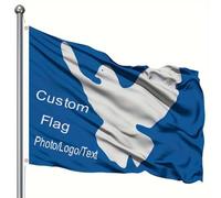 Bandiera personalizzata 0,6 x 0,9 m / 0,9 x 1,5 m / 1,2 x 1,8 m / 1,5 x 2,4 m bandiere Aggiungi la tua foto/logo/testo/design, bandiera personalizzata per giardino / campeggio / compleanno / vacanze