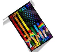 Bandiera Personalizzata American Hate Has No Home Here Lgbt Pride 2 Occhielli In Metallo Bandiere Robusta Flagge Per Home Events Business 90X150Cm