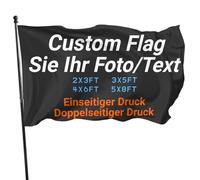 Bandiera Personalizzata, Bandierine Personalizzate, con immagine/logo/testo per la Decorazione Esterna Prato Corridoio del Balcone Festa (senza asta per bandiera) (4 x 6 FT, Unilaterale)