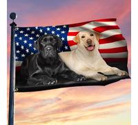 Bandiera Personalizzata Black Lab And Yellow Lab Labrador Retriever