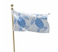 Bandiera Personalizzata Blue Turtle Coastal Marine Life Waves Gran