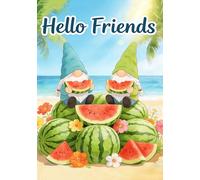 Bandiera Personalizzata Cute Gnomes Watermelon Tropical Beach Hello