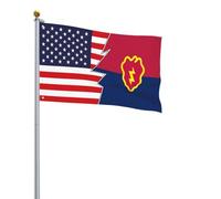 Bandiera Personalizzata, Flag Of The United States Army 25Th Infantry Division And America Rinforzo Bandiere Per Parata Conferenza Bandierine Della Decorazione 90X150Cm