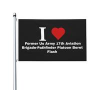Bandiera Personalizzata, I Love Former Us Army 17Th Aviation Brigade-Pathfinder Platoon Beret Flash Resistente Alle Intemperie Bandiere Da Giardino Bandierine Della Decorazione 90X150Cm