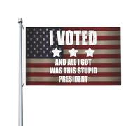 Bandiera Personalizzata I Voted And All I Got Was This Stupid President Bandiera Da Cortile Decorazione Bandiera Da Giardino Per Barca, Decorazione Domestica, Giardino, 90X150cm