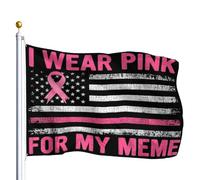 Bandiera Personalizzata I Wear Pink For Breast Cancer Awareness Support Resistente Alle Intemperie Gran Bandiere Stampata Flag Personalizzate Per Cultural Display Parades Events 90X150Cm