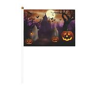 Bandiera Personalizzata Pumpkin Skull Hand Held Small 10 Pack Bandiera