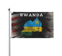 Bandiera Personalizzata Rwanda Map Bandiera Da Cortile Colore Vivido Bandiera Dell'Individualità Per Giardino, Cortile, Decorazione Domestica, 90X150cm