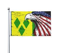 Bandiera Personalizzata Saint Vincent And The Grenadines America Bandiera Da Cortile Decorazione Bandiera Dell'Individualità Per Feste, Camion, Barca, 90X150cm
