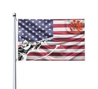 Bandiera Personalizzata Skeet Shooting Usa Trap Shooting Clay Bandiera Pirati Decorazione Bandiera Da Giardino Per Feste, Barca, La Fattoria All'Aperto, 90X150cm