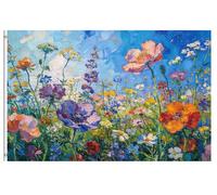 Bandiera Personalizzata Spring Wildflowers Landscape And Sunlight Bandiera | Personalizzato Pub 3x5 FT Leggero Bandiera Per Barca 2 Occhielli in Metallo Striscione Street Garden
