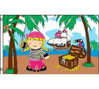 Bandiera Personalizzata Treasure Island Pirate 2 Occhielli In Metallo Bandiere Resistente Alle Intemperie Flag Personalizzate Per Street Sports Events Indoor 90X150Cm