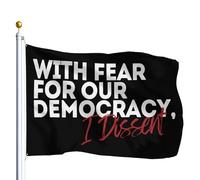 Bandiera Personalizzata With Fear For Our Democracy I Dissent Fun Bandiera