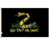 Bandiera Personalizzata Yellow No Step On Snek Gadsden Don'T Tread Patriot Tea Party Resistente Alle Intemperie Bandiere Personalizzate Colore Vivido Flagge Personalizzate Per Festivals 90X150Cm