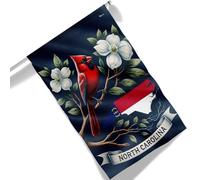 Bandiera Personalizzato American North Carolina Map With Cardinal And Flowering Dogwood 2 Occhielli In Metallo Bandiere Lavabile Flagge Personalizzate Per Party Festivals Parades 90X150Cm