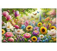 Bandiera Personalizzato Beautiful Blooming Flower Flowers Trees Spring