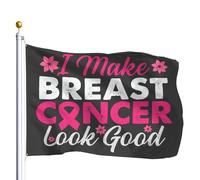 Bandiera Personalizzato I Make Breast Cancer Look Good Funny Bandiera