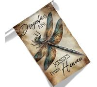 Bandiera Personalizzato Libellule Vintage Baci Dal Cielo Resistente Alle Intemperie Gran Bandiere Stampa Fronte-Retro Flag Personalizzate Per Cultural Display 90X150Cm