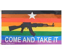 Bandiera Personalizzato M 4 Come And Take It Rainbow Pride Bandiera