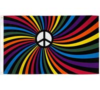 Bandiera Personalizzato Rainbow Peace Swirl Bandiera Per Barca Pub 3x5 FT
