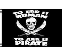 Bandiera Personalizzato To Err Is Human To Arr Is Pirate 2 Occhielli In Metallo Bandiere Personalizzate Lavabile Flag Per Events Cultural Display Parades 90X150Cm