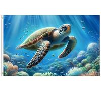 Bandiera Personalizzato Turtle Fish Underwater Sea Ocean Summer Bandiera