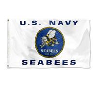 Bandiera Personalizzato Usn Seabees United States Naval Construction Batta Resistente Alle Intemperie Bandiere 2 Occhielli In Metallo Flag Personalizzate Per Business 90X150Cm