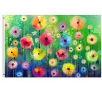Bandiera Personalizzato Watercolor Abstract Spring Summer Green Flower
