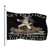 Bandiera Personalizzato We’Re Crossing The Delaware Patriotic 4Th July Stampata Bandiere Personalizzato 2 Occhielli In Metallo Flagge Personalizzate Per Parades Festivals Sports Events 90X150Cm