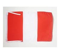 BANDIERA PERÙ SENZA STEMMA 45x30cm - BANDIERINA PERUVIANA 30 x 45 cm cordicelle - AZ FLAG