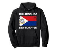 Bandiera Philipsburg SINT Maarten Felpa con Cappuccio