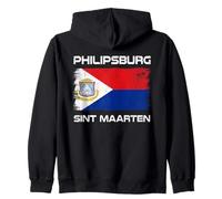 Bandiera Philipsburg SINT Maarten Felpa con Cappuccio