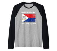 Bandiera Philipsburg SINT Maarten Maglia con Maniche Raglan
