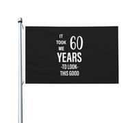 Bandiera Pirata 90X150cm, 60th Birthday Gift - It Took Me 60 Years To Look This Good Decorative Bandiere da Balcone Rinforzo Flag per Interno Ristoranti Esterno