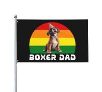 Bandiera Pirata 90X150cm, Boxer Dog Dad9 con Occhielli Bandiere Doppia Cucitura Striscioni di Bunting per Bar Interno Balcone