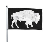 Bandiera Pirata 90X150cm, Buffalo Retro Bison Animal Lover Resistente allo Scolorimento Bandiere da giardino Decorative Striscioni di Bunting per Conferenza All'aperto Interno