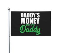 Bandiera Pirata 90X150cm, Daddy'S Money But I'M The Daddy Colori Vivaci Bandiere da Balcone Resistente allo Scolorimento Bandierine per Bar Conferenza Interno