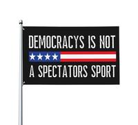 Bandiera Pirata 90X150cm, Democracys Is Not A Spectators Sport Personalizzata Bandiere Resistente alle Intemperie Flag per Bar Interno All'aperto
