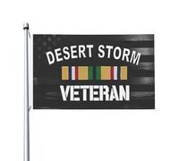 Bandiera Pirata 90X150cm, Desert Storm Veteran Pride Gulf War Service Ribbon con Occhielli Bandiere da Balcone Resistente alle Intemperie Flag per All'aperto Celebrazione Parata