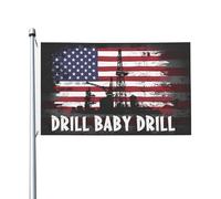 Bandiera Pirata 90X150cm, Drill Baby Drill American Personalizzata Bandiere Durevole Bandierine per Conferenza Interno Decorazione