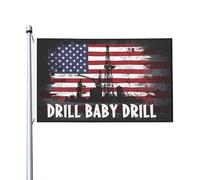 Bandiera Pirata 90X150cm, Drill Baby Drill American Rinforzo Bandiere Classica Bandierine della Decorazione per Interno Decorazione Conferenza