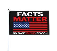 Bandiera Pirata 90X150cm, Facts Matter Science Truths con Occhielli Bandiere da Balcone Colori Vivaci Flag per Conferenza Interno Giardino