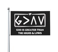 Bandiera Pirata 90X150cm, God is Greater Than The Highs and Lows Resistente allo Scolorimento Bandiere Durevole Bandierine per Ristoranti Decorazione Celebrazione