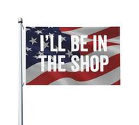 Bandiera Pirata 90X150cm, I'll Be in Thehops Stampa Bandiere da Balcone Rinforzo Bandierine della Decorazione per Celebrazione Interno All'aperto