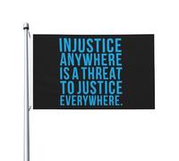 Bandiera Pirata 90X150cm, Injustice Anywhere Is A Threat Everywhere Durevole Bandiere da giardino Personalizzata Flag per Giardino Esterno All'aperto